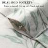 VOGOL Ajustable Curtain Valance, Nature Green Leaf Pattern Soft Touch