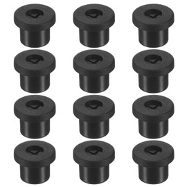 M METERXITY 12-Pack Rubber Grommets for Wiring 10mm Desk Grommet Double-Sided Flexible Cable Cord Grommet Desk Hole Cover for Cables/Wires Through Protection Cable Grommet [Black]