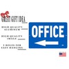 Office Left Arrow Metal Tin Sign Business Retail Store Home