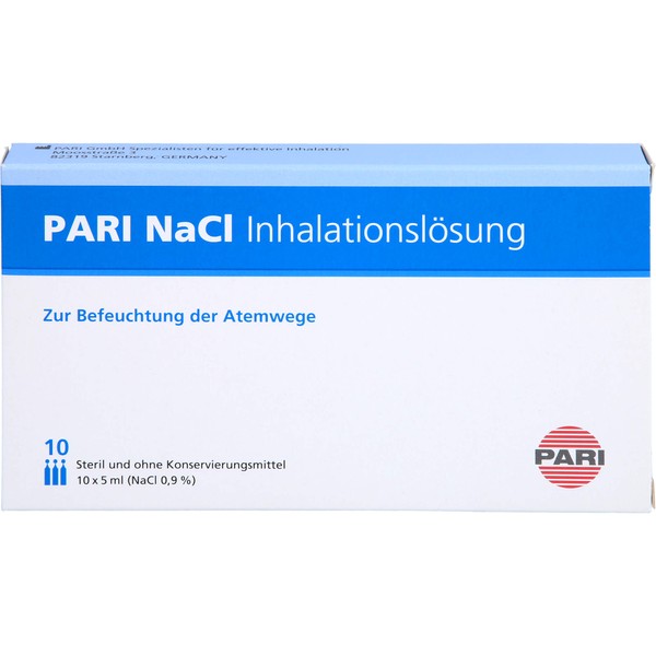 PARI NaCl Inhalationslösung zur Befeuchtung der Atemwege, 10.0 St. Ampullen