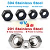 Drenky Hex Nuts M10, Pack of 25 Self-Locking Nuts Black