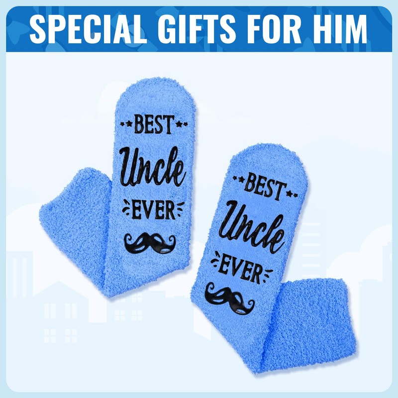 HAPPYPOP Uncle Gifts From Niece Nephew - Best Uncle Socks,