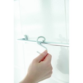 Tidy OT-666-300-7 Hooks, Warm White, 2.6 inches (6.5 cm), Flexible Bend, Anti-Slip S-Shaped Hook, Set of 3