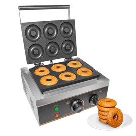 GorillaRock Mini Donut Maker | Electric Donut Making Machine | 110V (6 round)