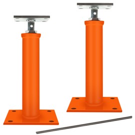 2 Pcs House Floor Jacks for Leveling,11-16" Height Range,9920 lbs to 6860 lbs Height Capacity (Each),Adjustable Support Basement Jack Crawlspace,Telescoping Screw Jacks for Temporary Support,Orange
