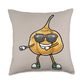 Dancing Jicama Vegan Plant-Based Food Lover Throw Pillow