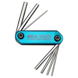 SK11 SFHW107M Folding Wrench Set, 7 Pieces, Compatible with Millimeters, Blue
