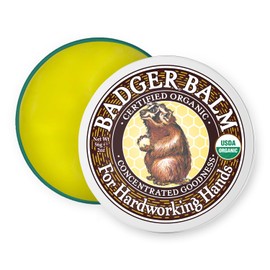 Badger Healing Balm, Hard Working Hands Cream, Organic Hand Cream for Dry Cracked Hands, Long Lasting Hand Moisturizer/Dry Hands Treatment, 2 oz Tin