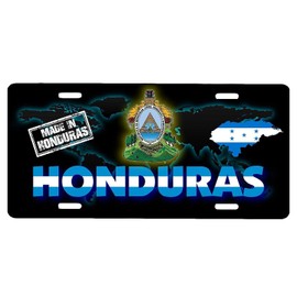 Honduras Aluminum License Plate Sign Placa 6" x 12" c