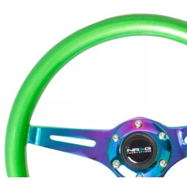 NRG NEW NRG Steering Wheel Classic Wood Grain Neochrome Center+ HARDWARE ST-015MC-GN