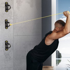 3Pcs Resistance Band Wall Anchor, Wall Mount Anchor Heavy Duty Battle Rope Anchor Strap, Suspension Trainer Anchor Space Saving Wall Anchor Point For Strength Training, Yoga And Physical Therapy