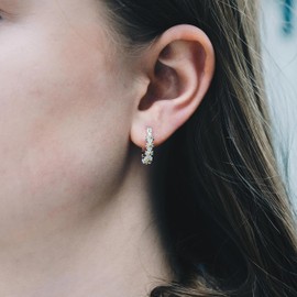 Philip Jones Daisy Hoop Earrings