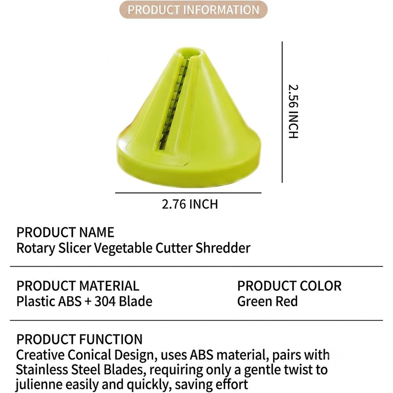 Multifunctional Spiral Vegetable Slicer & Manual Rotating Grater Peeler