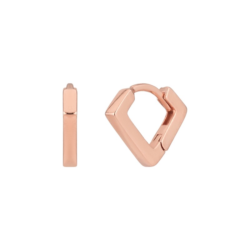 Gold&Deer 14K Goldfield Square One-Touch Earrings White Gold / 골드앤디어