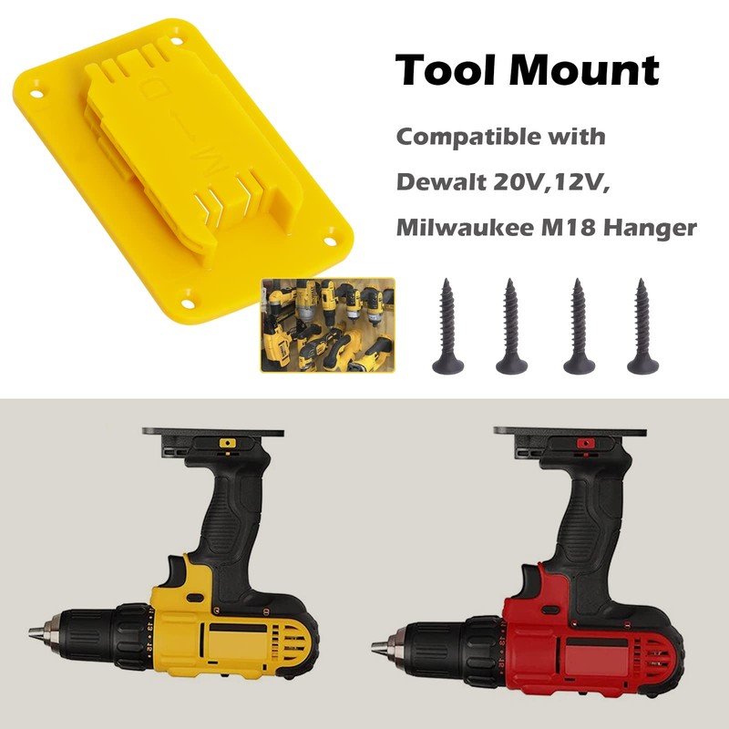 10Pcs Tool Mount for Compatible with Dewalt 20V,12V Drill, M18