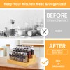 MillTu Bamboo Spice Rack Organizer for Cabinet 3 Tier Countertop