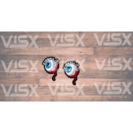 VISX 2x Eye Ball It Hard Hat Vinyl Sticker Sarcastic Laptop Truck Car Funny