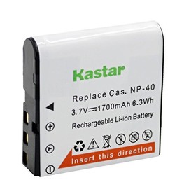 Kastar Battery (1-Pack) for Cas NP-40 NP-40DBA NP-40DCA BC-31L & Cas Exilim EX-Z400 EX-FC100 EX-FC150 EX-FC160S Pro EX-P505 EX-P600 EX-P700 Zoom EX-Z100 EX-Z1000 EX-Z1050 EX-Z700 EX-Z750 EX-Z850