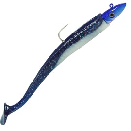 Hogy Twitcher + Paddle 20 cm Rubber Fish Blue/Black, Weight: 125 g Jig Head / 150 g Total