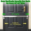 38" Stainless Steel Door Security Bar, Fits Doors 33"-36" Wide