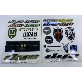Dye NEW 2014 DYE Paintball Sticker Sheet Lot - Promo Decal Set Tactical DAM Rotor DM