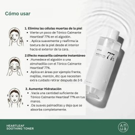 Anua Heartleaf Soothing Toner Facial Coreano Momento Aplicación Día Noche Tipo Piel Todo