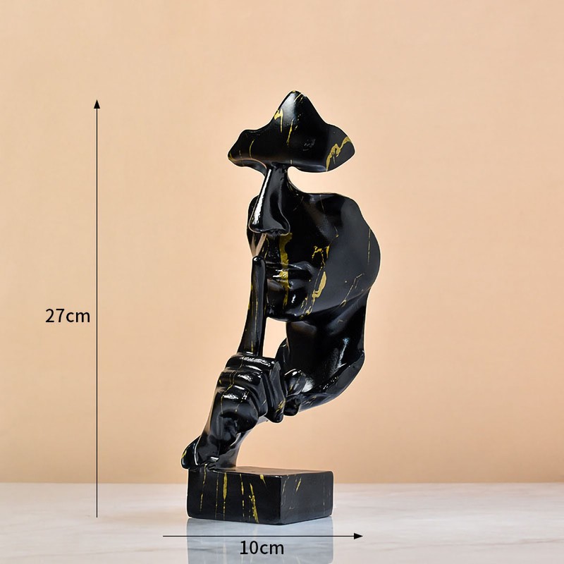 Thinker Statue Vivid Shape Compact Synthetic Resin Attractive Decorative Silence