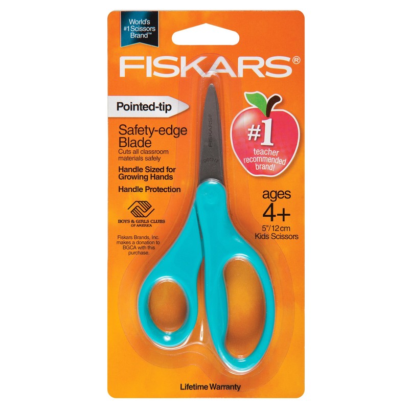 Fiskars 194300-1063 Back to School Supplies, Kids Scissors Pointed-tip, 5
