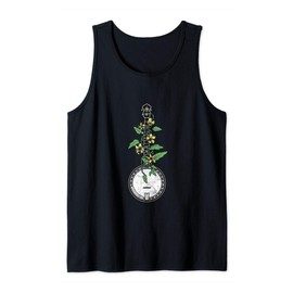 Banjo Vine & Flowers Vintage Artistic Acoustic Music Design Tank Top
