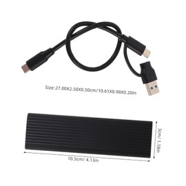 CIYODO 1set Aluminum Ssd Enclosure Reader Type-c USB Adapter Supports Uasp Trim Dual Protocol Compatible Nvme Fast Data Transfer for External Storage