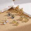shinelab 14K Gold Plated Chunky Gold Earrings for Women Knot
