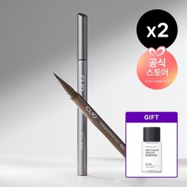 Clio CJ단독더블구성수퍼프루프 브러쉬 라이너 킬 애쉬 사은립앤아이리무버미니 CJ Exclusive Double Set Super Proof Brush Liner Kill Ash Bonus Lip & Eye Remover Mini