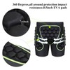 OHMOTOR Padded Shorts Snowboarding Skiing for Men, Snowboard Butt Pad