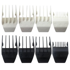 Upgraded 8-Pack Professional Clipper Guards for Wahl Peanut – from 1/8 Inch to 1/2 Inch, Fits for Wahl Peanut, Black and White