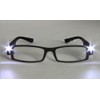 ライト付 リーディンググラス [老眼鏡] [シニアグラス] ガンメタル LED ライト付き 軽量 スタンダード +2.00