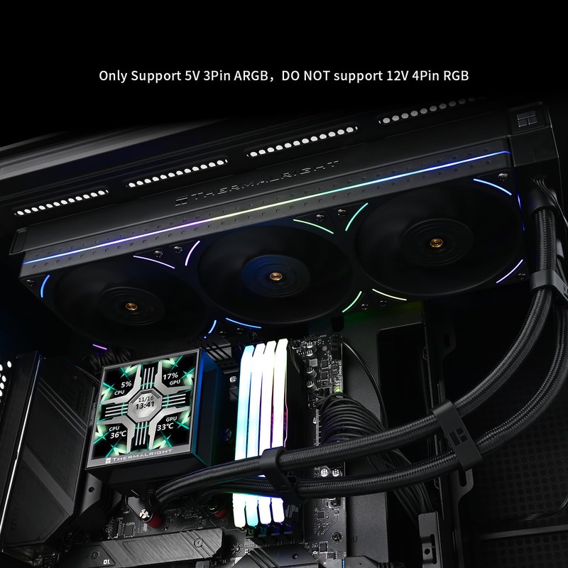 Thermalright Hyper Vision 360 UB ARGB Black CPU AIO Cooler,360mm