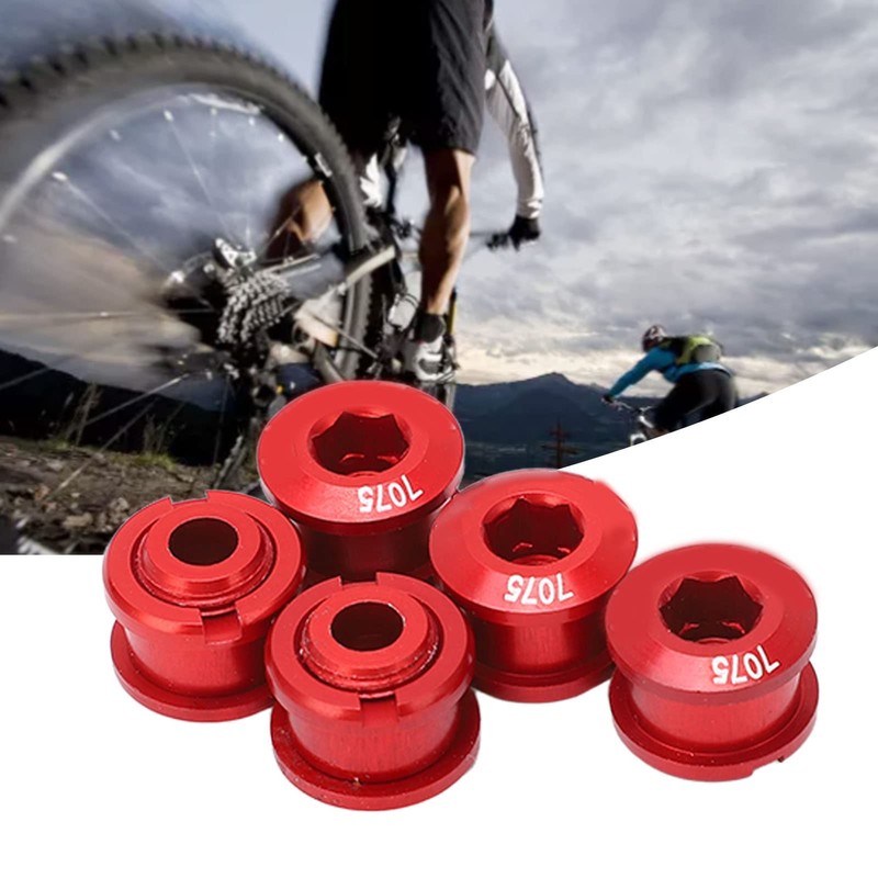 5Pcs Bicycle Chainring Bolts Aluminum Alloy Double Chainring Bolts for