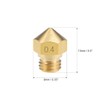 sourcing map 0.4mm 3D Printer Nozzle Head M7 Thread Replacement