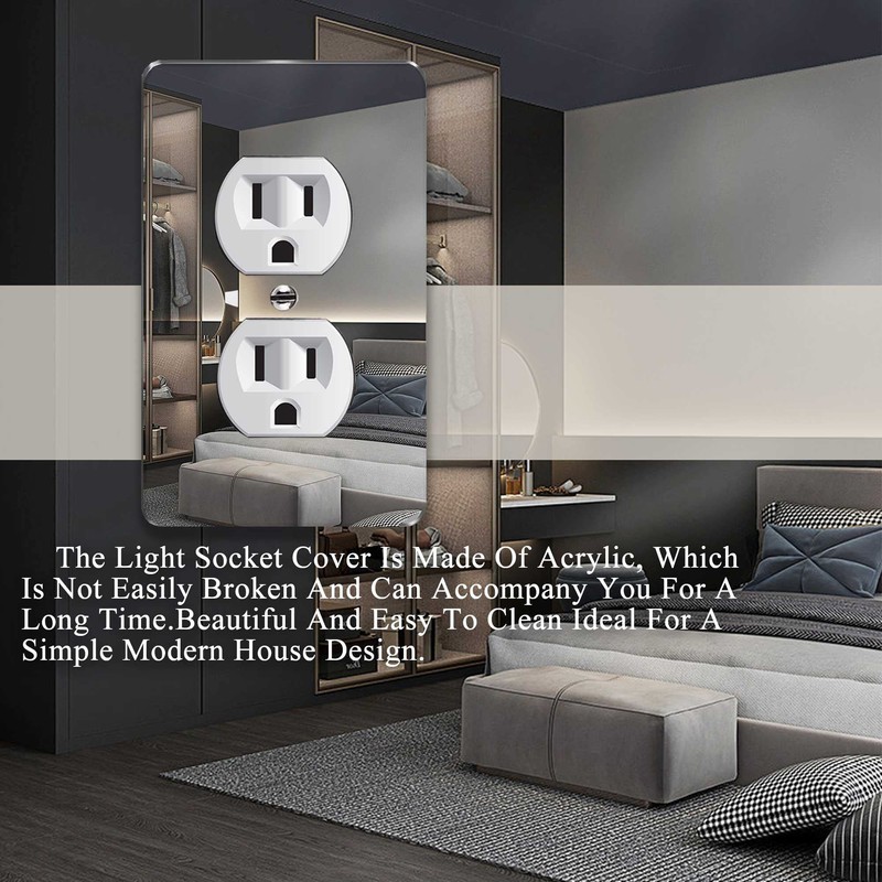 1 Pcs Mirror Outlet Covers Durable Light Switch Plates Acrylic