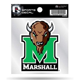 Marshall Thundering Herd Premium 4x4 Decal with Clear Backing Flat Vinyl Auto Home Sticker University of