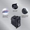 weideer Momentary Reverse Polarity Rocker Switch DPDT (ON)-Off-(ON) 6 Pin