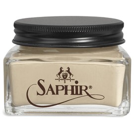 SAPHIR Medaille d'Or Pommadier Cream 75ml – Natural Cream Leather Shoe Polish, Leather Conditioner for Boots, Handbags - Beige