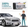 Aujen Silicone License Plate Frames Black, 2 Pack Car License
