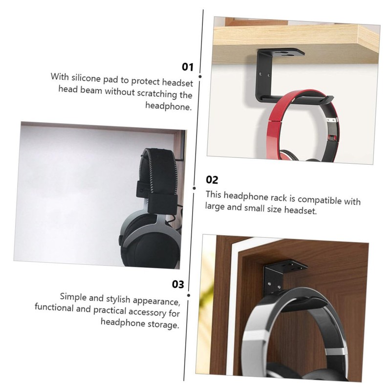 DOITOOL 2pcs Headphone Stand Clamp for Over The Ear Headphones