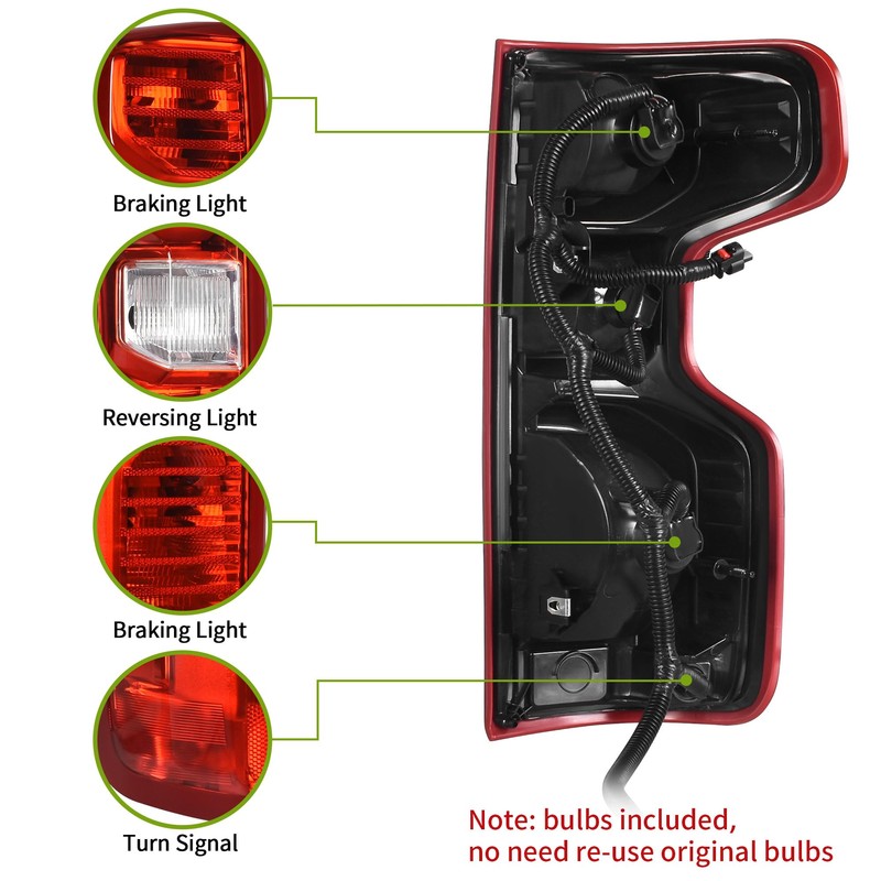 AUTOSAVER88 Tail Light Assembly Compatible with 2019-2023 19 20 21