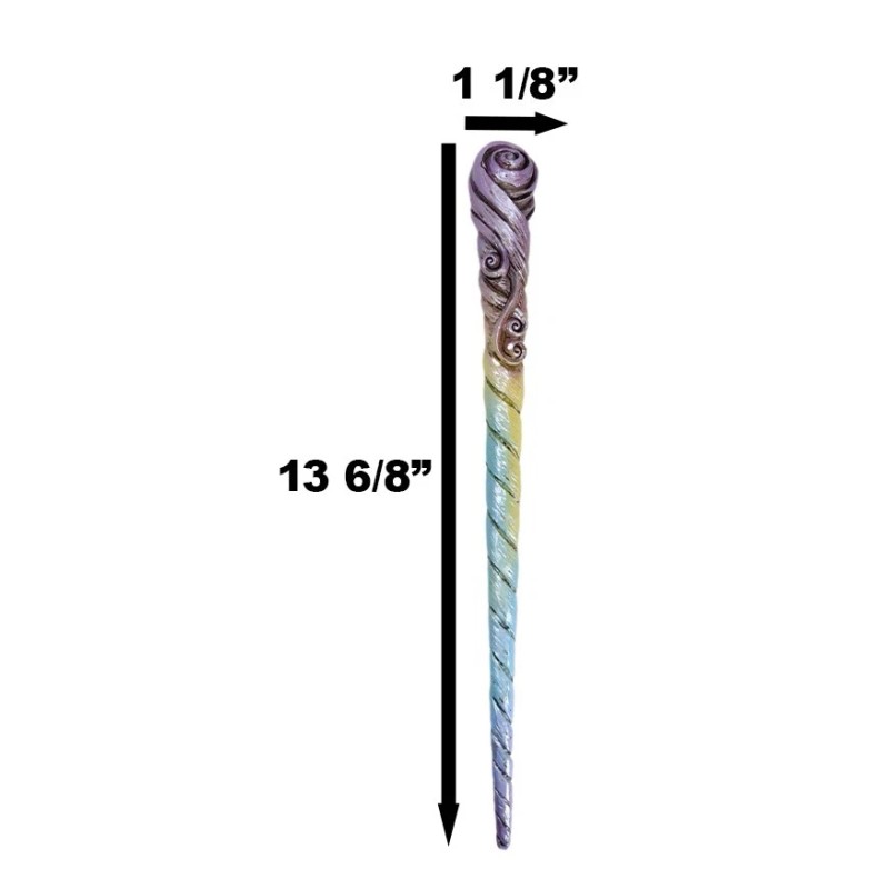 Wizards Fantasy Cosplay Rainbow Unicorn Horn Magic Wand Staff Prop