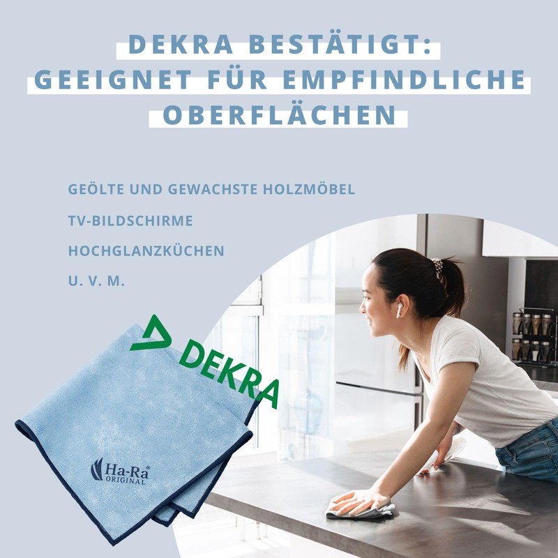 Ha-Ra Cleaning Cloth 'Star' Blue with Red Rim