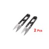 2 Pcs Black Metal Grip Thread Clip Tailor Yarn Spring