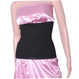 BESPORTBLE Elastic Warm Waistband Abdominal Support for Women Waist Belt Waist Support Warm Stomach Abdomen Protector s Black