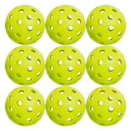 XILOMG .Outdoor Pickleball Balls 12 Pack - 3.3mm Polymer Construction with Reliable Bounce, Wind-Adaptive Surface Texture Reduces Air Interference